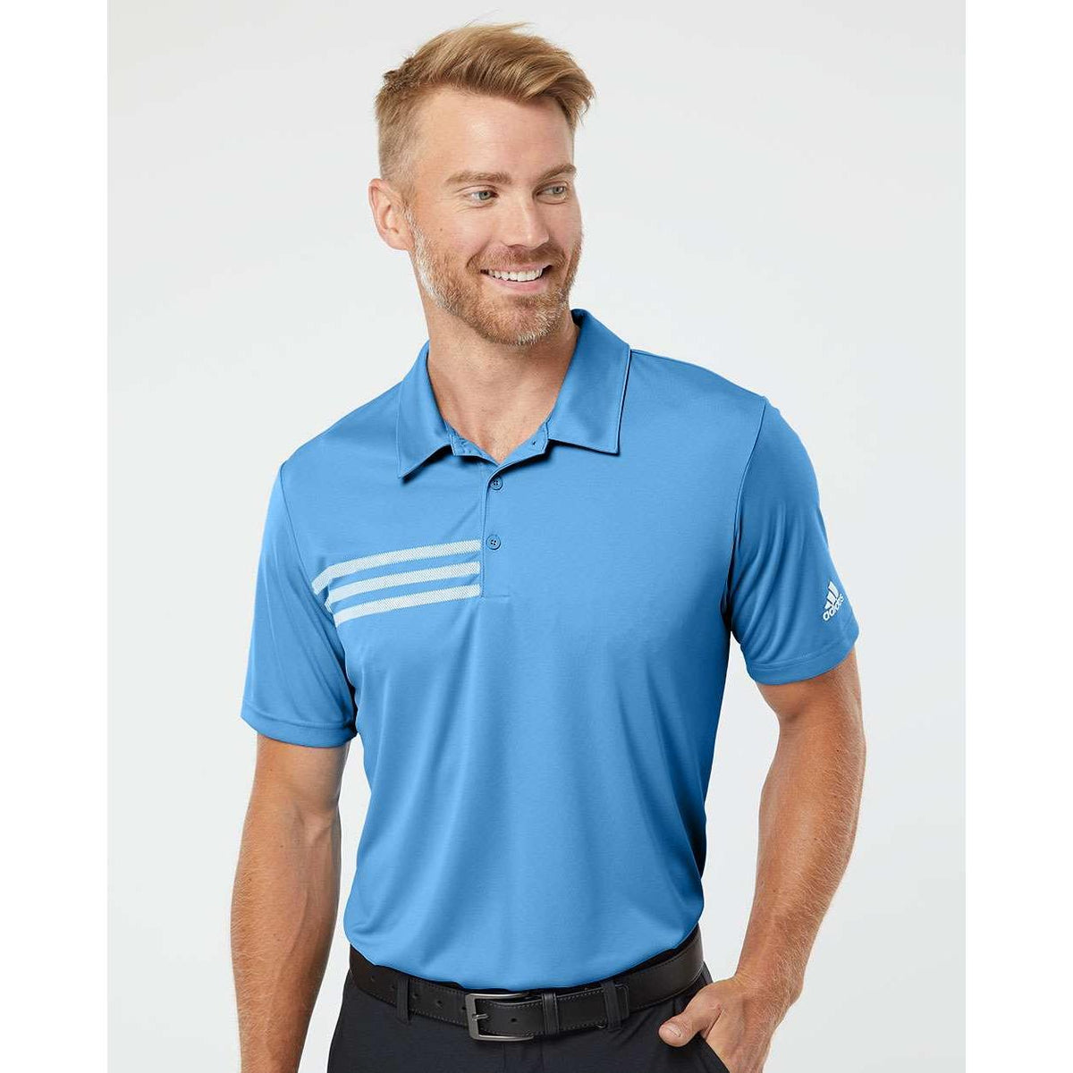 no-logo Adidas 3Stripes Shoulder Polo-Men's Polos-Adidas-Thread Logic