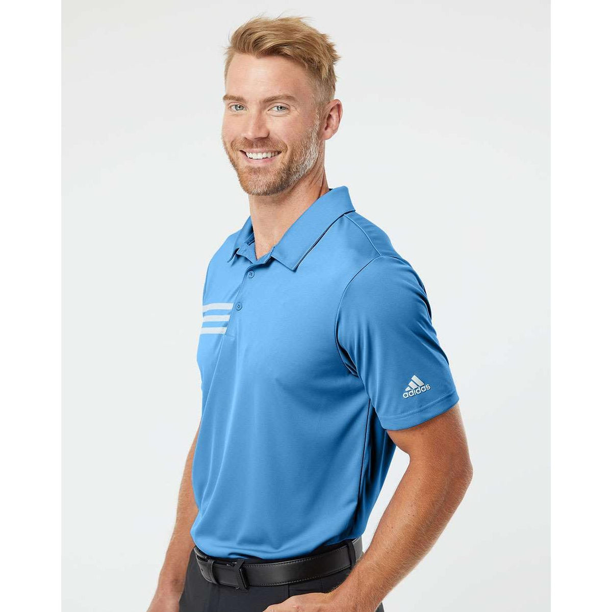 no-logo Adidas 3Stripes Shoulder Polo-Men's Polos-Adidas-Thread Logic