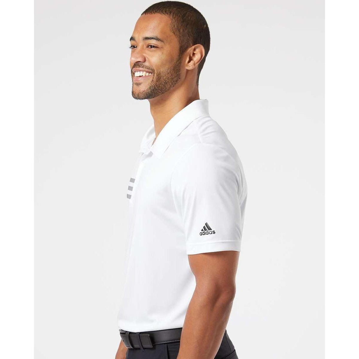 no-logo Adidas 3Stripes Shoulder Polo-Men's Polos-Adidas-Thread Logic