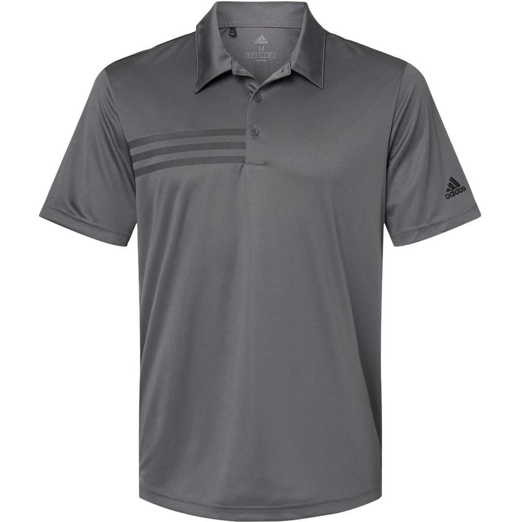 no-logo Adidas 3Stripes Shoulder Polo-Men's Polos-Adidas-Grey Five/Black-S-Thread Logic