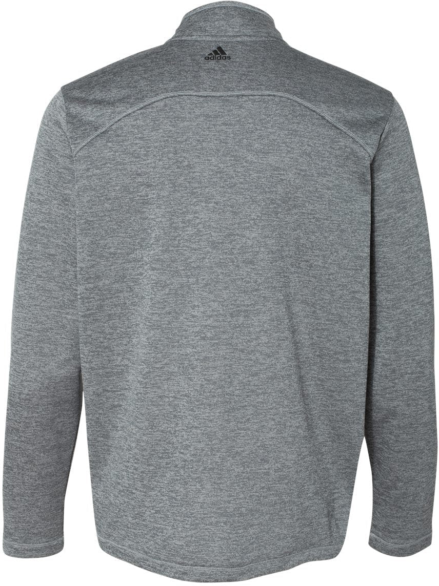 no-logo Adidas Brushed Terry Heathered QuarterZip Pullover-Men's Layering-Adidas-Thread Logic