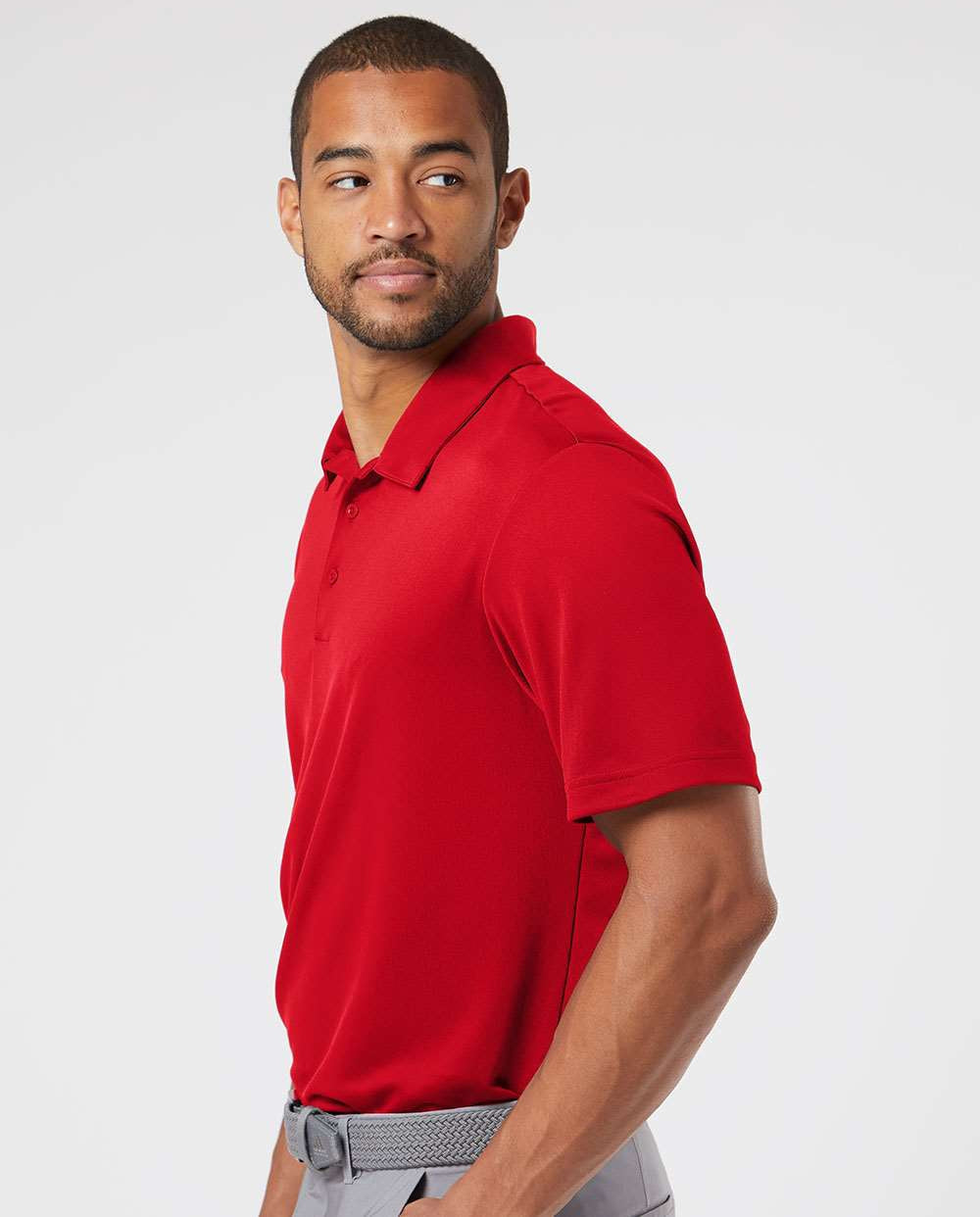 no-logo Adidas Floating 3-Stripes Sport Shirt -Men's Polos-Adidas-Thread Logic