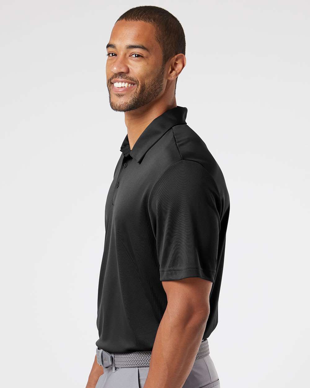 no-logo Adidas Floating 3-Stripes Sport Shirt -Men's Polos-Adidas-Thread Logic