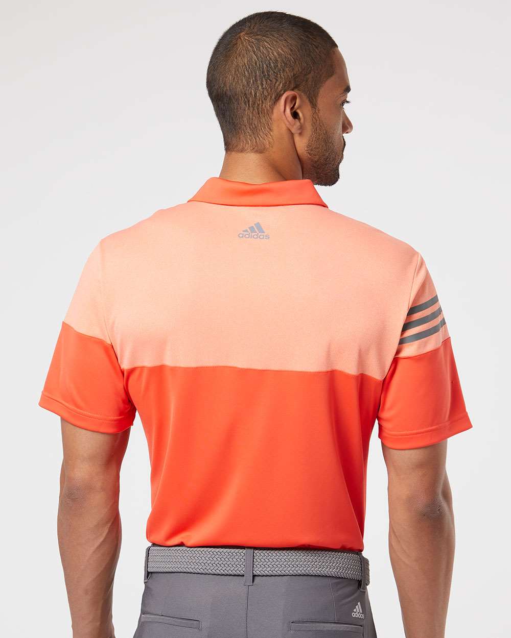 no-logo Adidas Heather 3Stripes Block Polo-Men's Polos-Adidas-Thread Logic