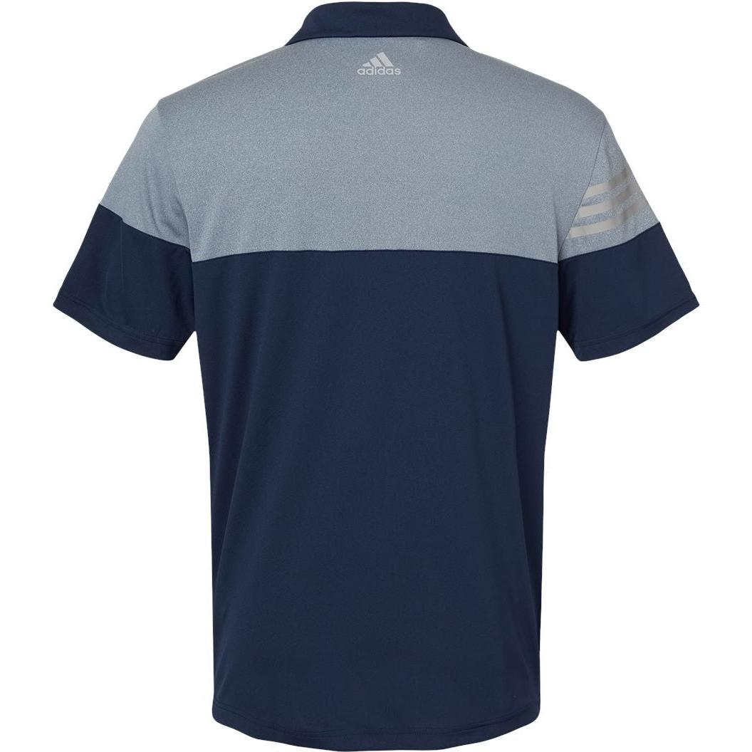 no-logo Adidas Heather 3Stripes Block Polo-Men's Polos-Adidas-Thread Logic