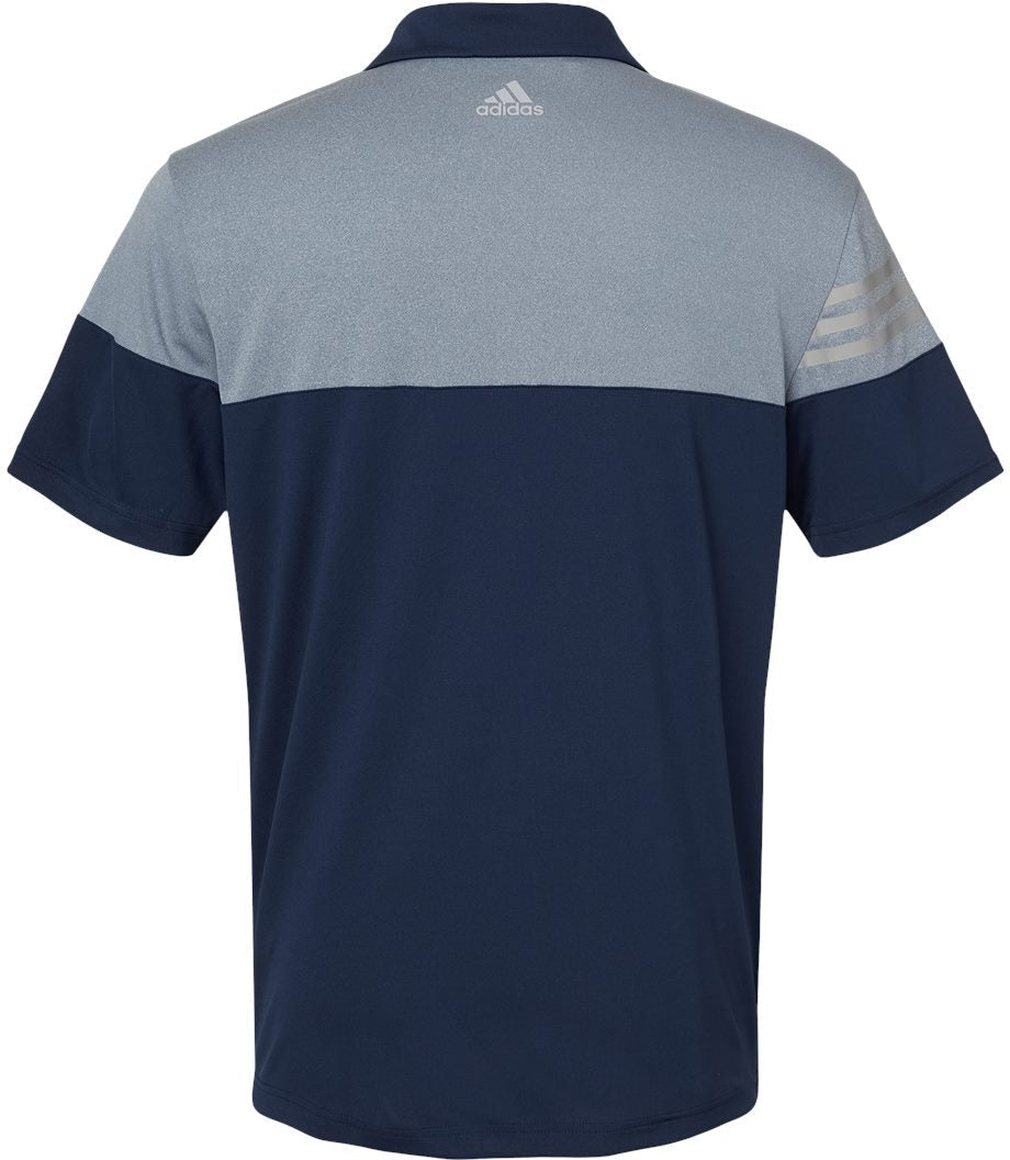 no-logo Adidas Heather 3Stripes Block Polo-Men's Polos-Adidas-Thread Logic