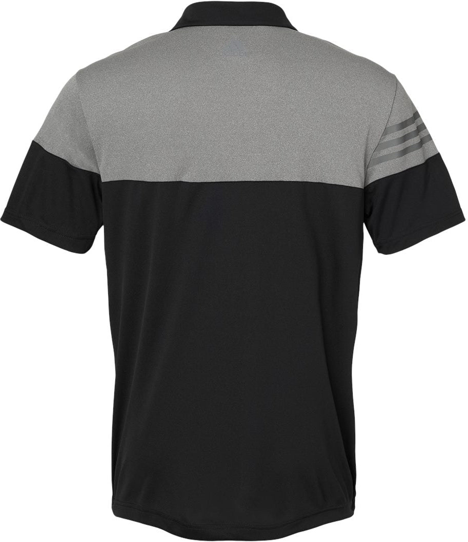 no-logo Adidas Heather 3Stripes Block Polo-Men's Polos-Adidas-Thread Logic