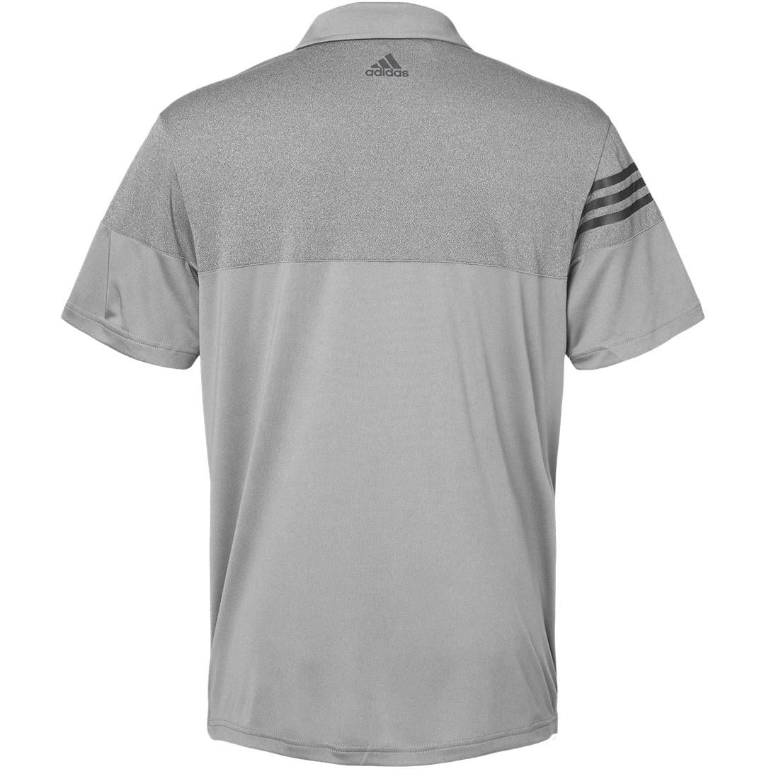 no-logo Adidas Heather 3Stripes Block Polo-Men's Polos-Adidas-Thread Logic