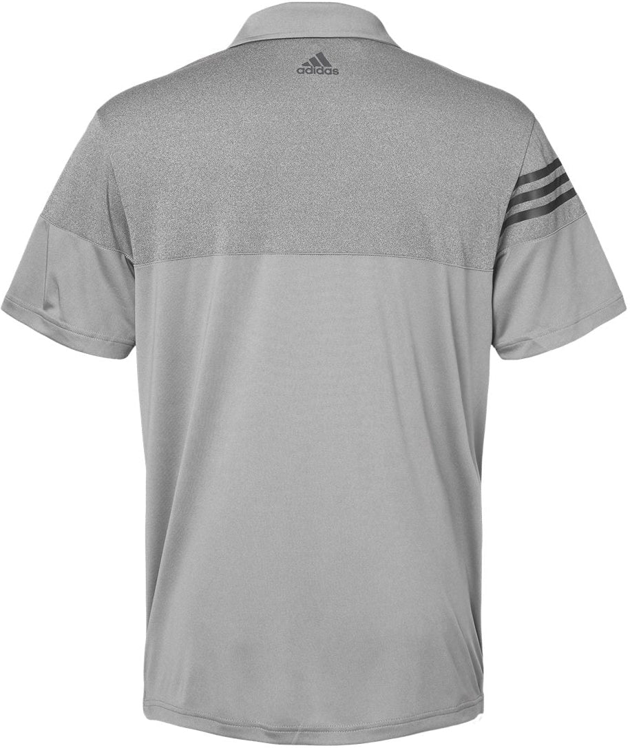 no-logo Adidas Heather 3Stripes Block Polo-Men's Polos-Adidas-Thread Logic