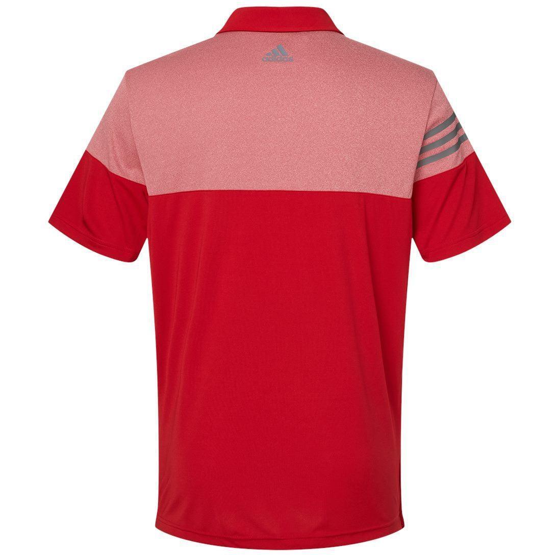 no-logo Adidas Heather 3Stripes Block Polo-Men's Polos-Adidas-Thread Logic