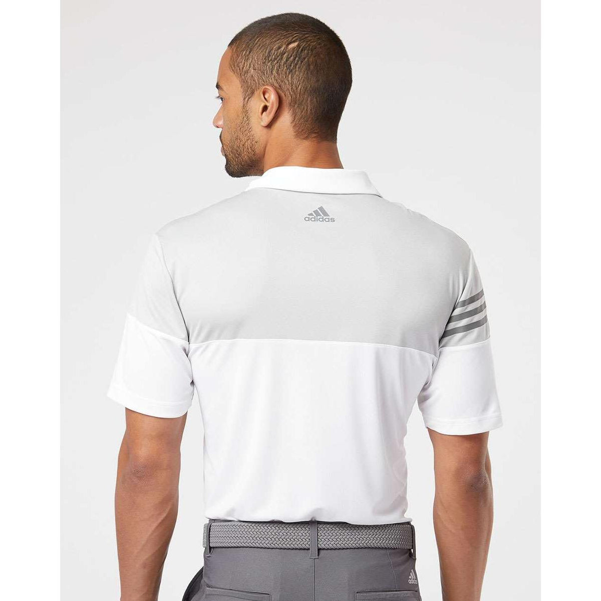 no-logo Adidas Heather 3Stripes Block Polo-Men's Polos-Adidas-Thread Logic