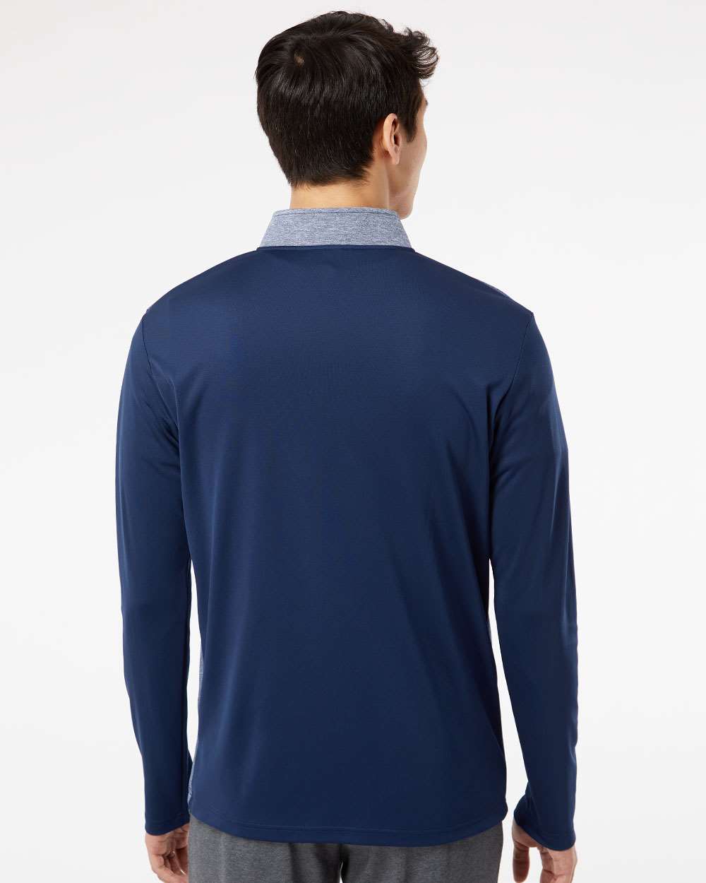 no-logo Adidas Heather Block Print Quarter-Zip Pullover-Outerwear-Adidas-Thread Logic