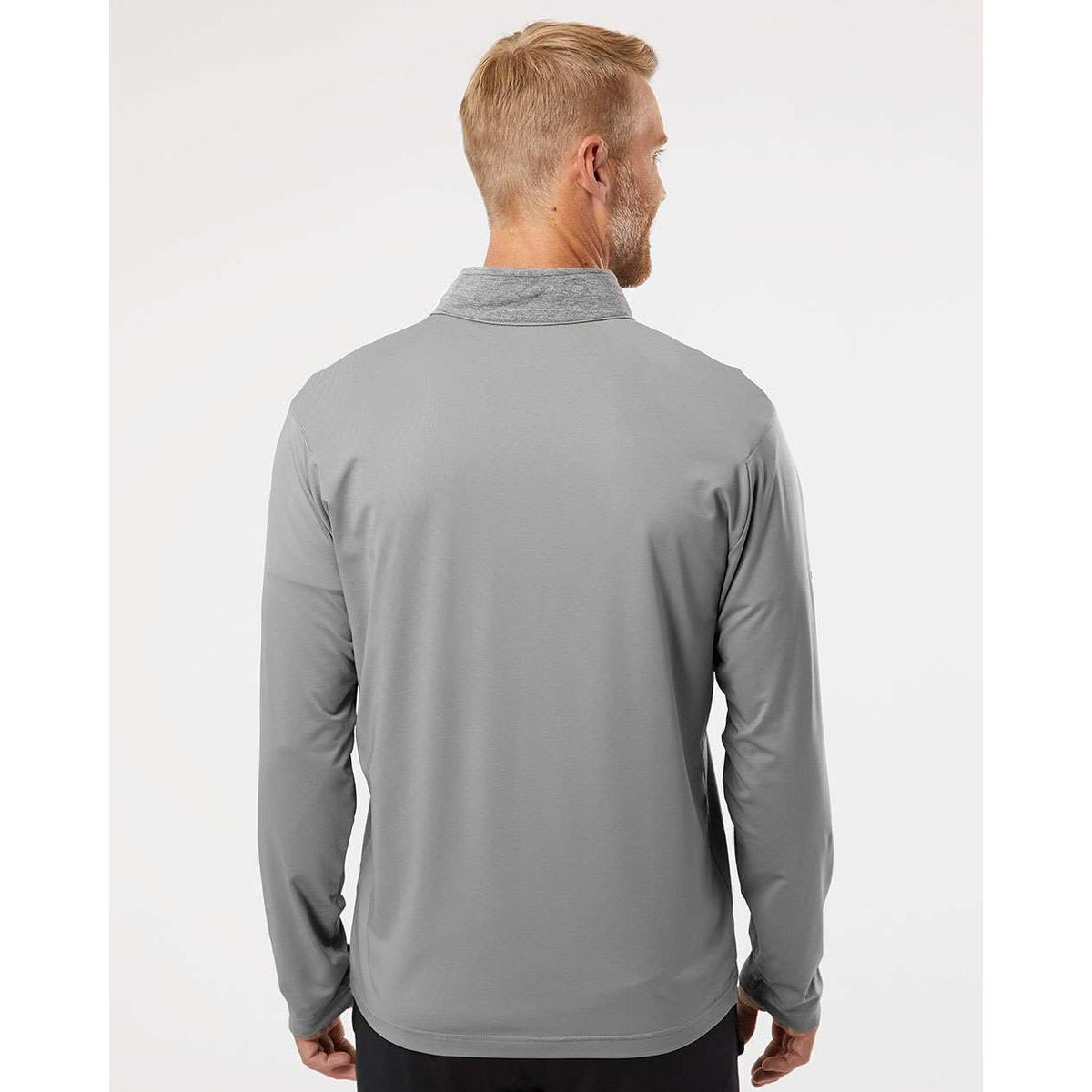 no-logo Adidas Heather Block Print Quarter-Zip Pullover-Outerwear-Adidas-Thread Logic