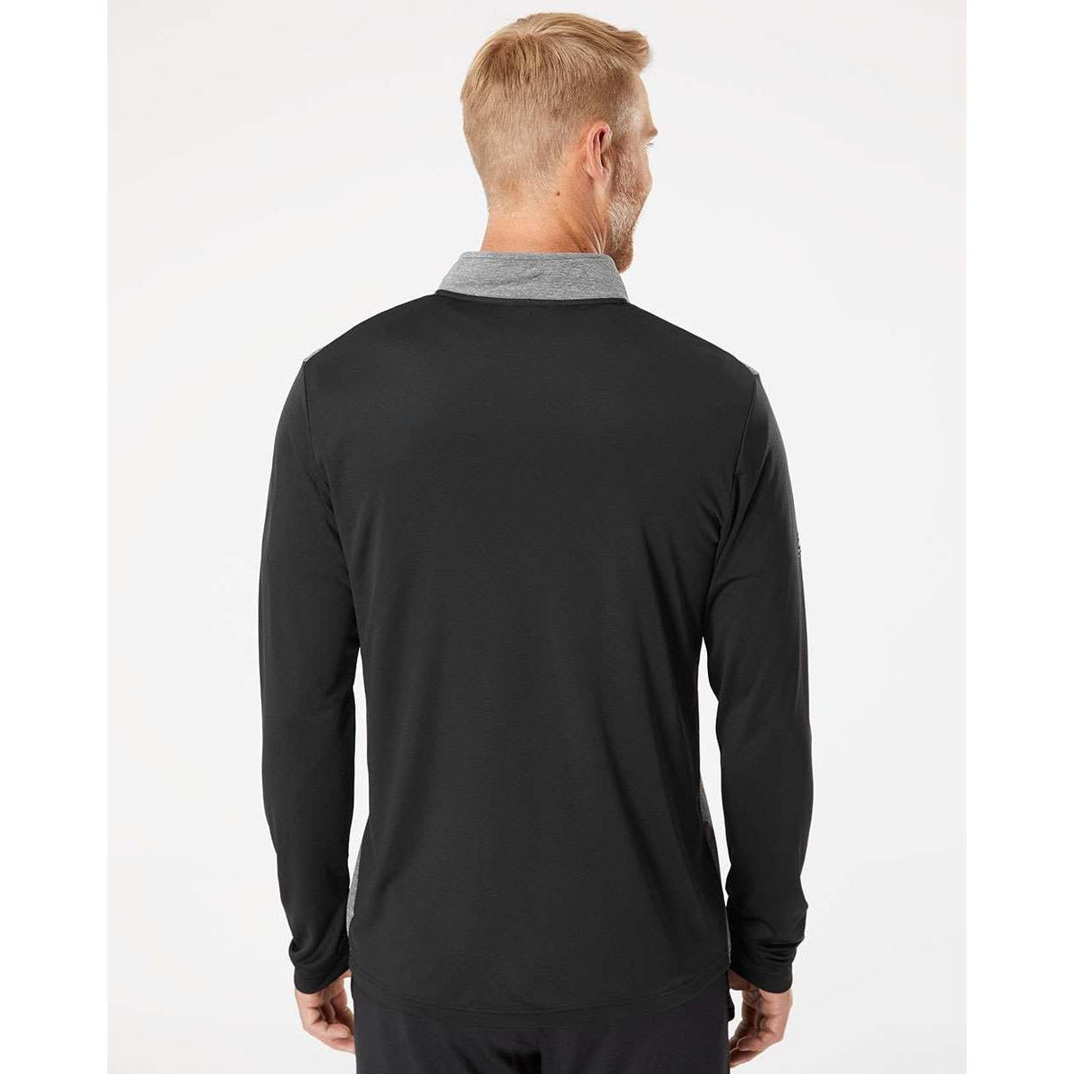 no-logo Adidas Heather Block Print Quarter-Zip Pullover-Outerwear-Adidas-Thread Logic