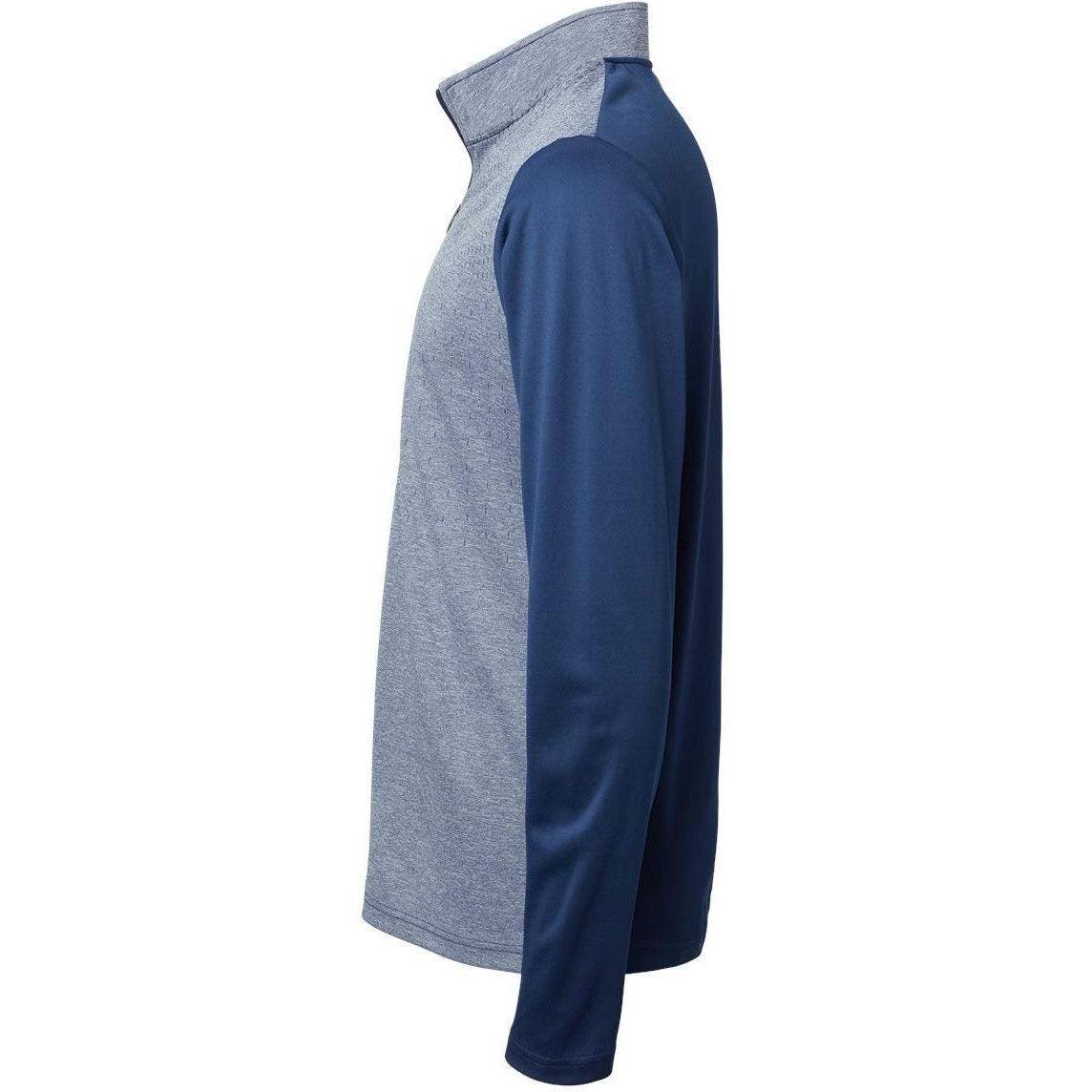 no-logo Adidas Heather Block Print Quarter-Zip Pullover-Outerwear-Adidas-Thread Logic