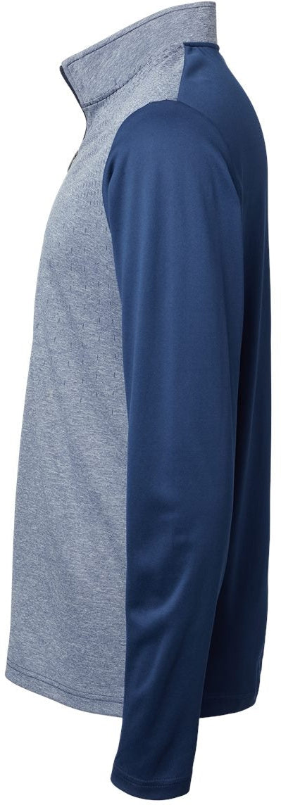 no-logo Adidas Heather Block Print Quarter-Zip Pullover-Outerwear-Adidas-Thread Logic