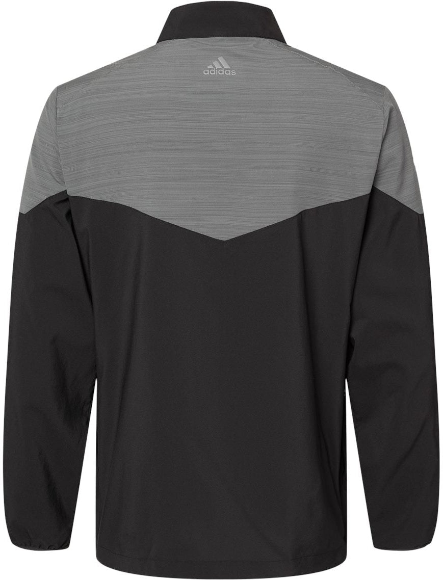no-logo Adidas Heather Chevron Quarter-Zip Wind Pullover-Outerwear-Adidas-Thread Logic