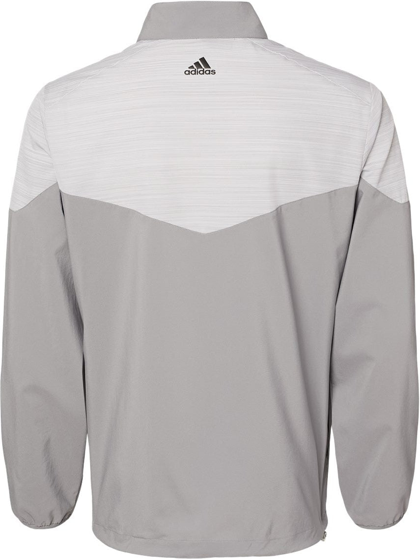 no-logo Adidas Heather Chevron Quarter-Zip Wind Pullover-Outerwear-Adidas-Thread Logic