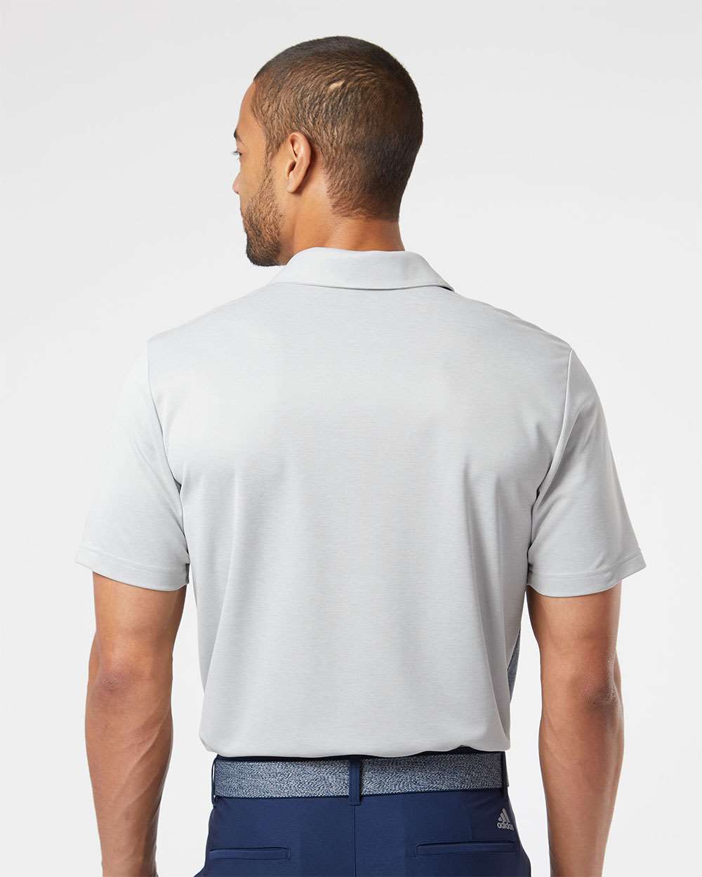 no-logo Adidas Heathered Colorblock 3-Stripes Sport Shirt-Men's Polos-Adidas-Thread Logic