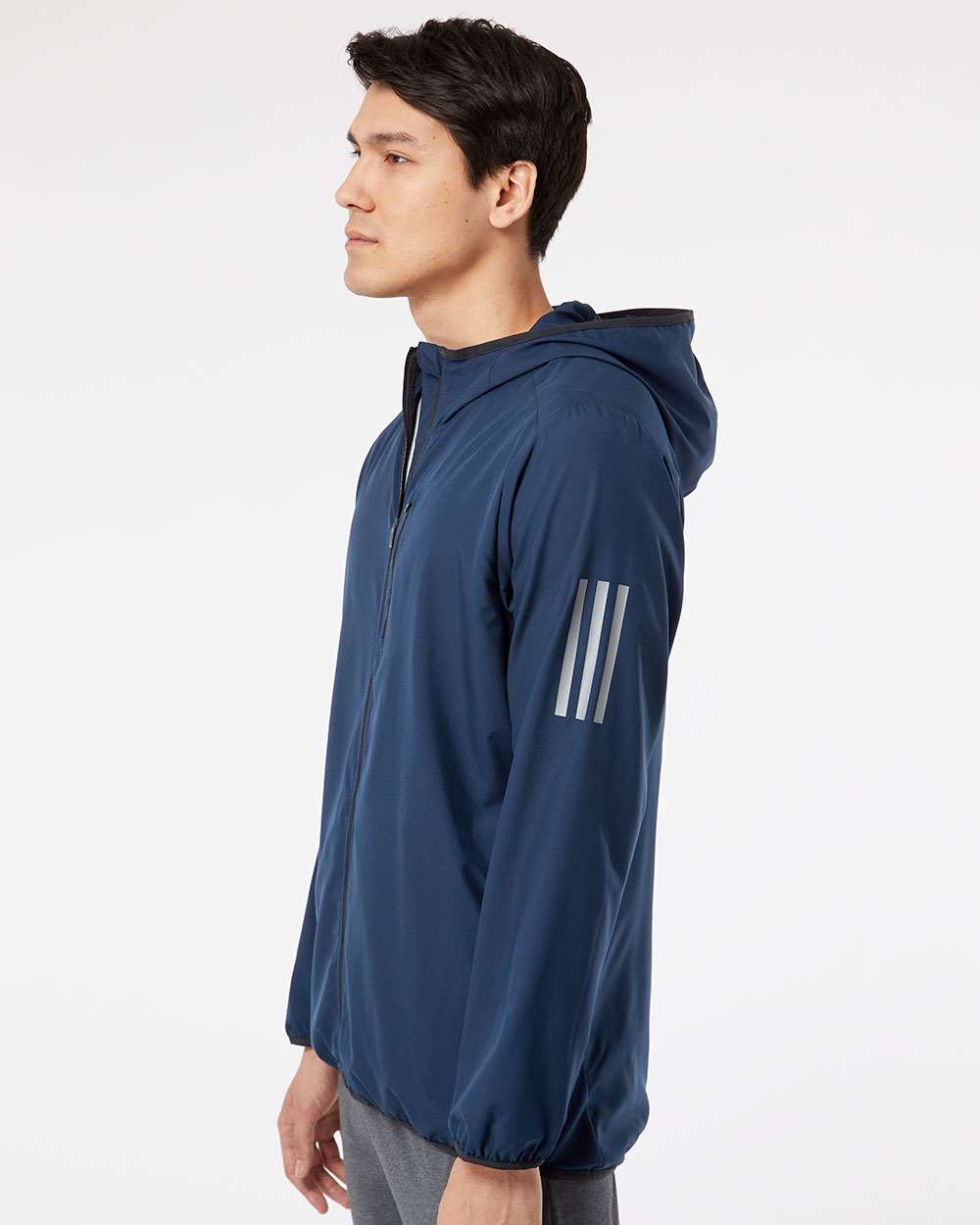 no-logo Adidas Hooded Full-Zip Windbreaker-Outerwear-Adidas-Thread Logic