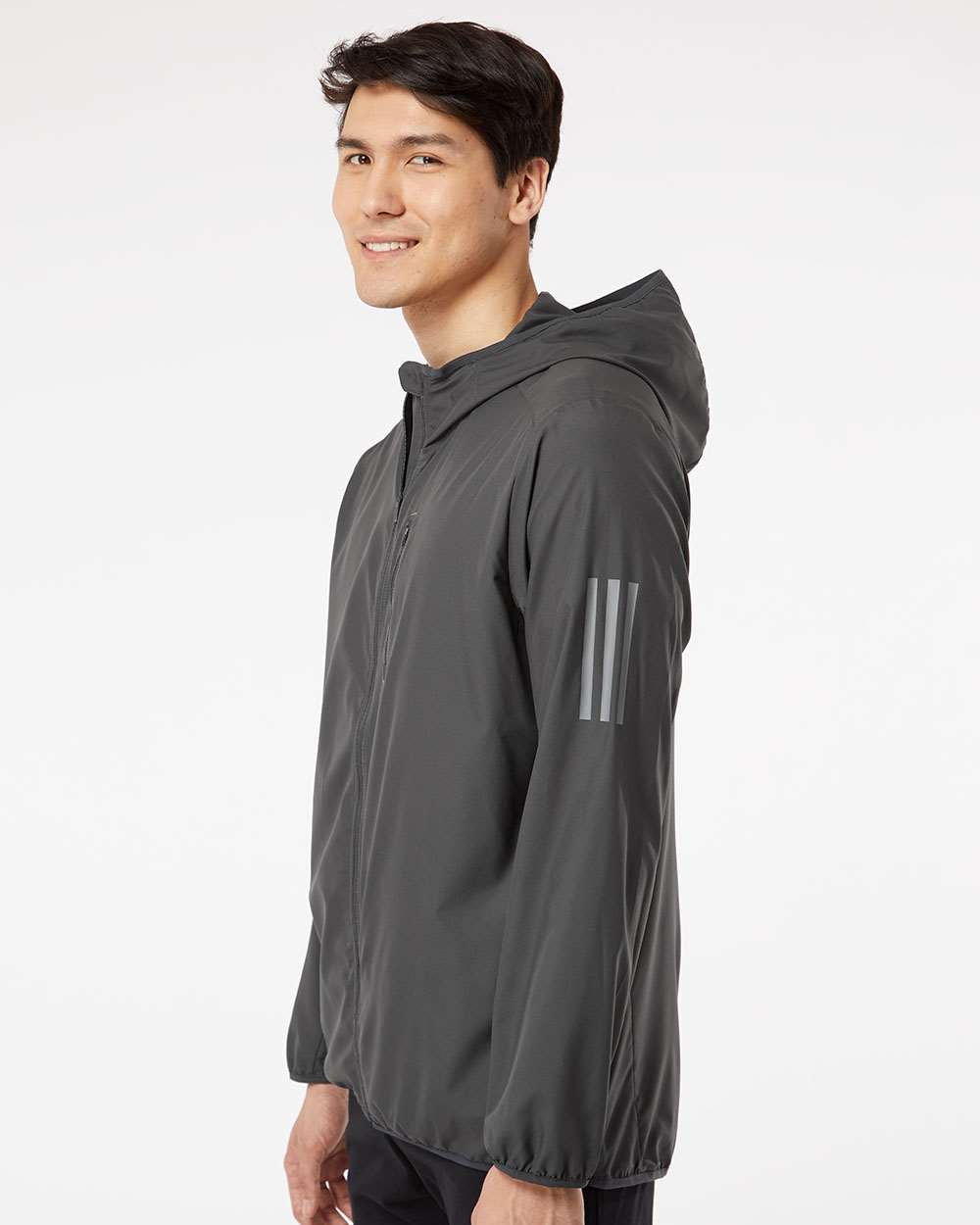 no-logo Adidas Hooded Full-Zip Windbreaker-Outerwear-Adidas-Thread Logic