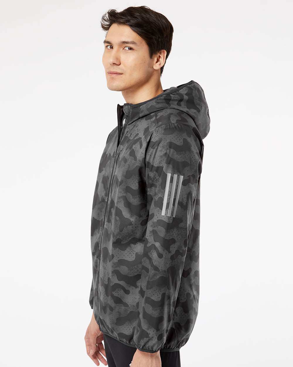 no-logo Adidas Hooded Full-Zip Windbreaker-Outerwear-Adidas-Thread Logic