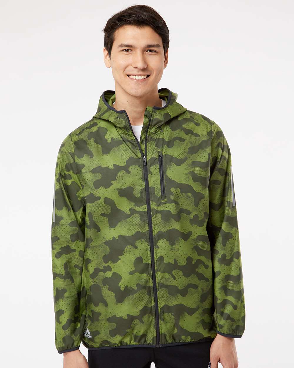 no-logo Adidas Hooded Full-Zip Windbreaker-Outerwear-Adidas-Thread Logic