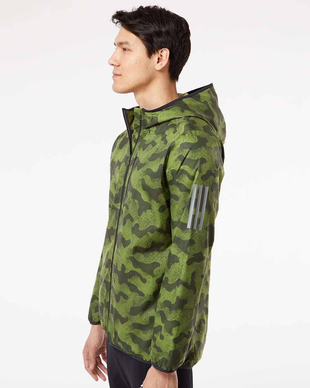 no-logo Adidas Hooded Full-Zip Windbreaker-Outerwear-Adidas-Thread Logic