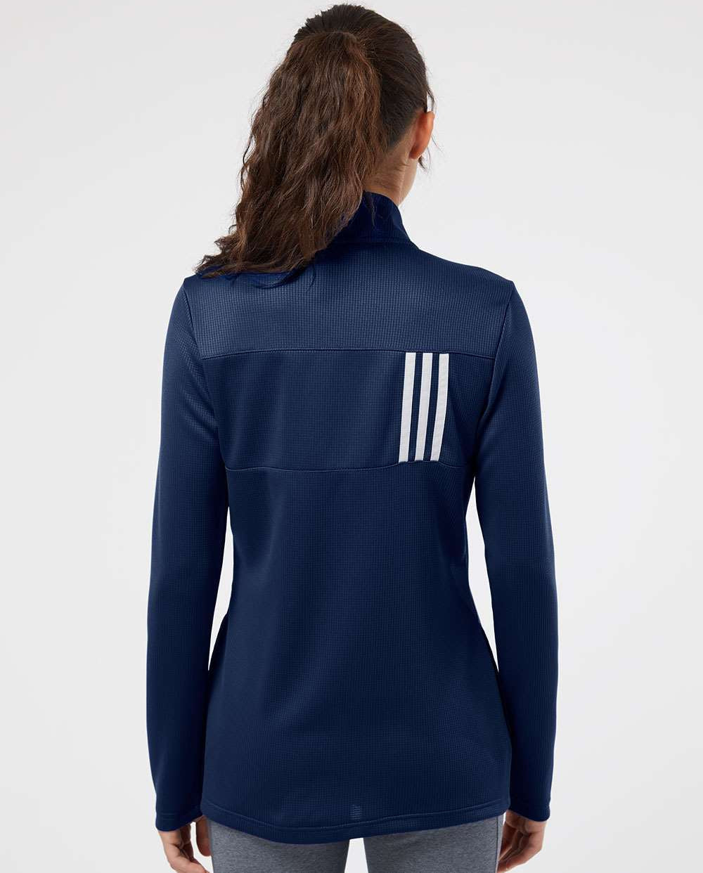 no-logo Adidas Ladies 3-Stripes Double Knit Full-Zip-Ladies Layering-Adidas-Thread Logic
