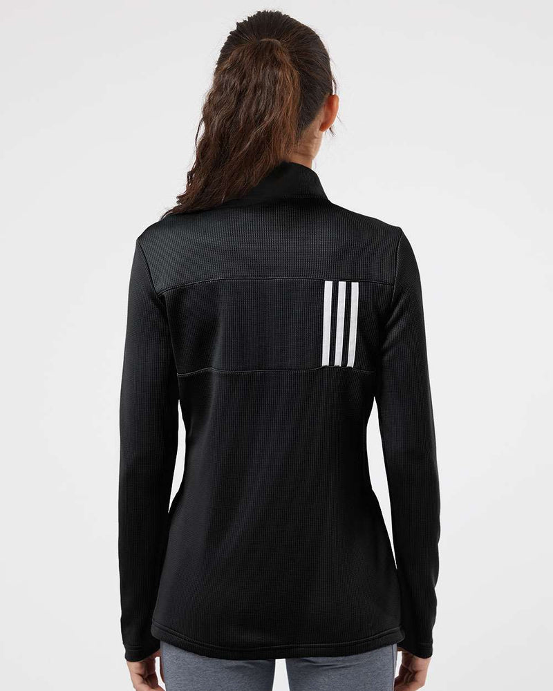 no-logo Adidas Ladies 3-Stripes Double Knit Full-Zip-Ladies Layering-Adidas-Thread Logic