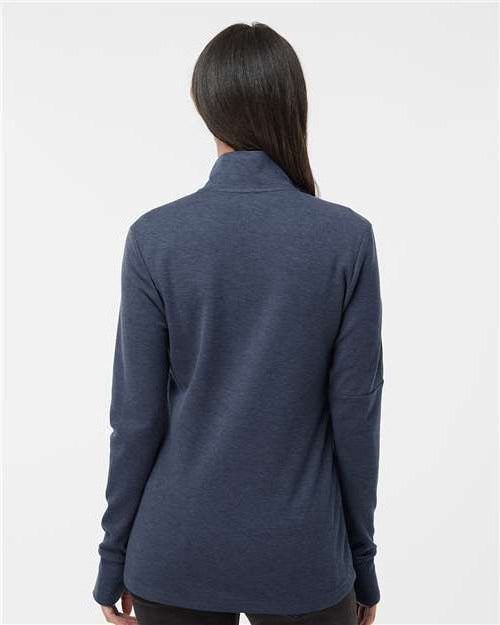 no-logo Adidas Ladies 3-Stripes Quarter-Zip Sweater-Apparel-Adidas-Thread Logic