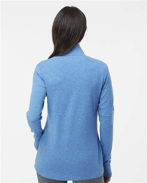 no-logo Adidas Ladies 3-Stripes Quarter-Zip Sweater-Apparel-Adidas-Thread Logic