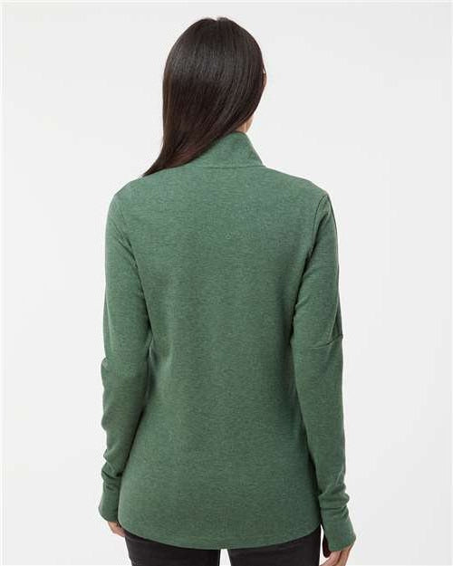 no-logo Adidas Ladies 3-Stripes Quarter-Zip Sweater-Apparel-Adidas-Thread Logic