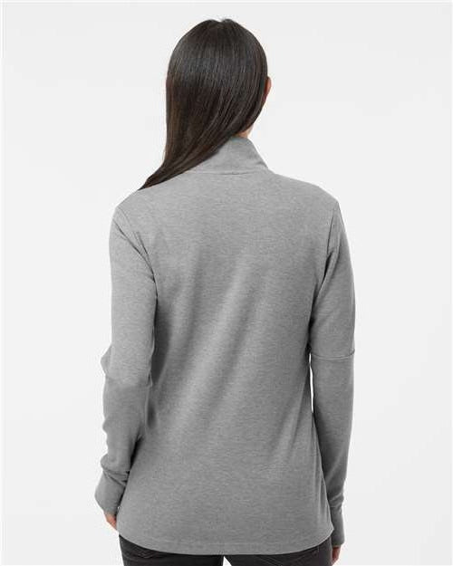 no-logo Adidas Ladies 3-Stripes Quarter-Zip Sweater-Apparel-Adidas-Thread Logic