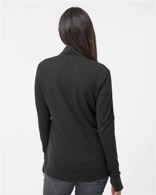 no-logo Adidas Ladies 3-Stripes Quarter-Zip Sweater-Apparel-Adidas-Thread Logic