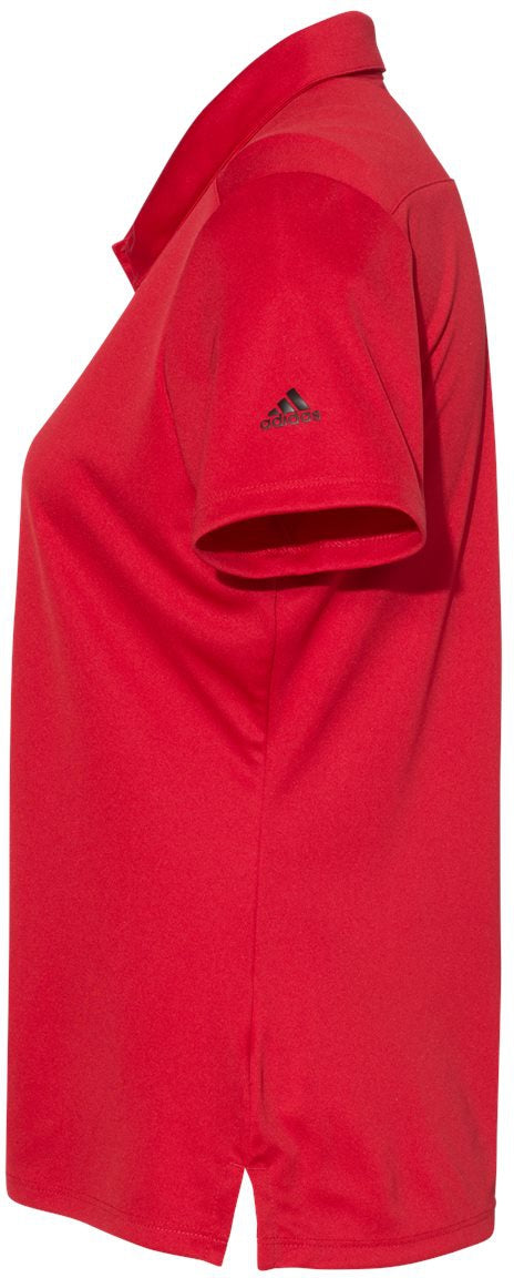 no-logo Adidas Ladies 3-Stripes Shoulder Polo-Ladies Polos-Adidas-Thread Logic