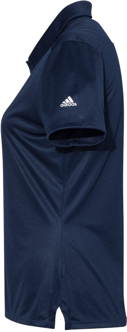 no-logo Adidas Ladies 3-Stripes Shoulder Polo-Ladies Polos-Adidas-Thread Logic