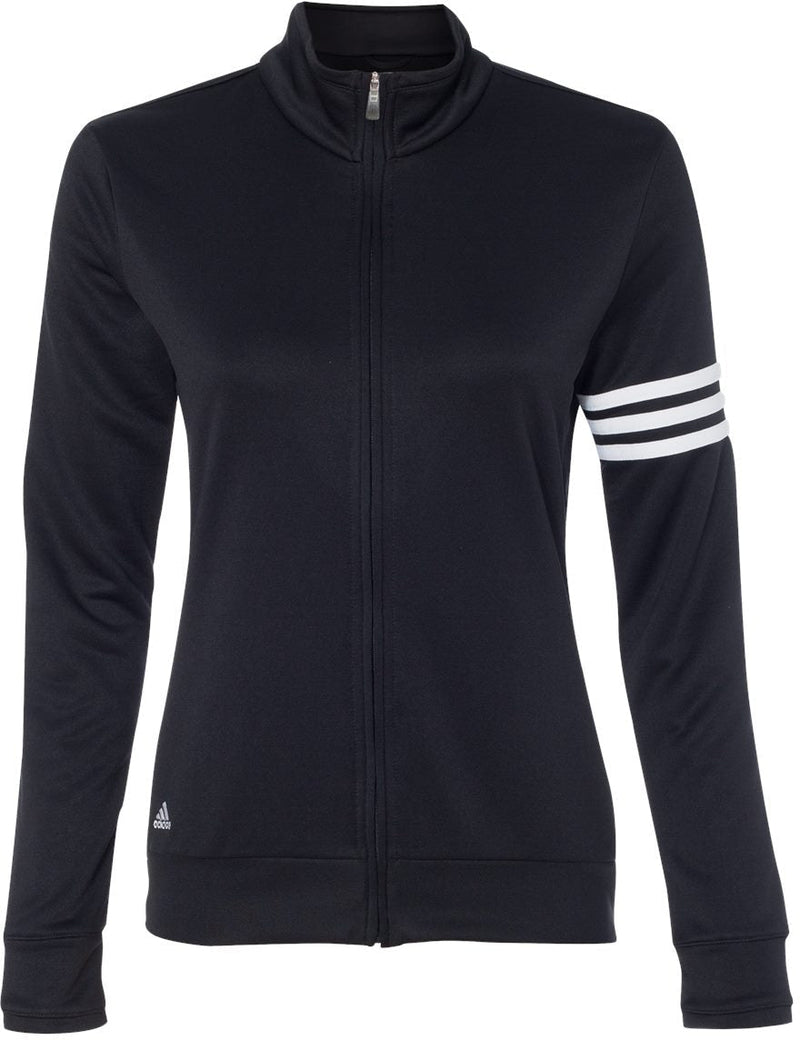 Adidas Ladies ClimaLite 3-Stripes French Terry Quarter Zip Pullover