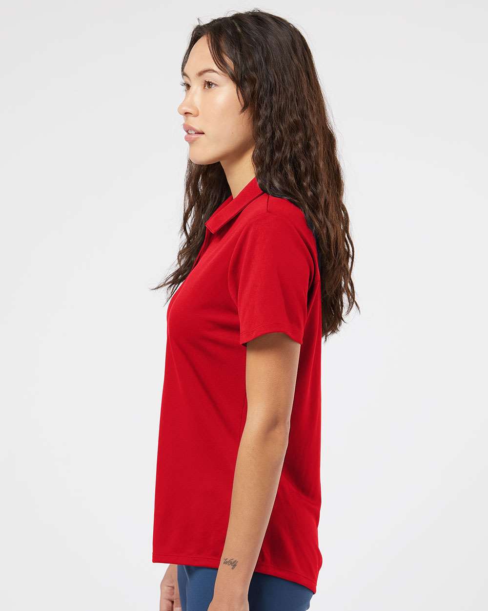 no-logo Adidas Ladies Floating 3-Stripes Sport Shirt-Ladies Polos-Adidas-Thread Logic