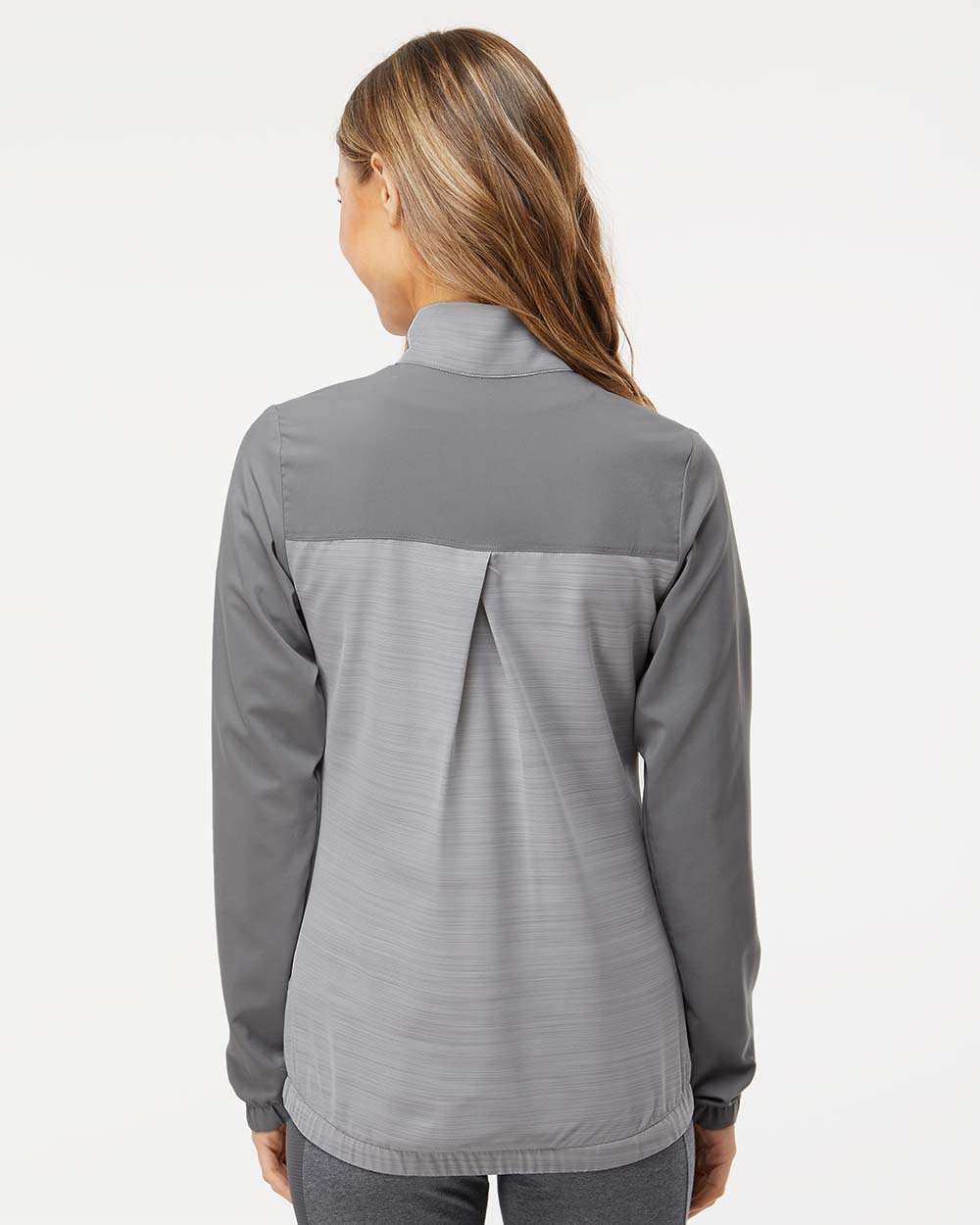 no-logo Adidas Ladies Heather Block Full-Zip Wind Jacket-Outerwear-Adidas-Thread Logic