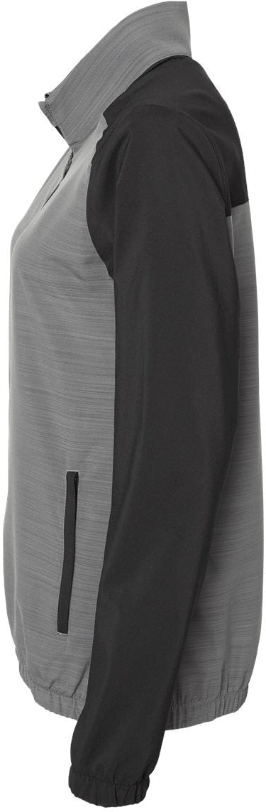 no-logo Adidas Ladies Heather Block Full-Zip Wind Jacket-Outerwear-Adidas-Thread Logic