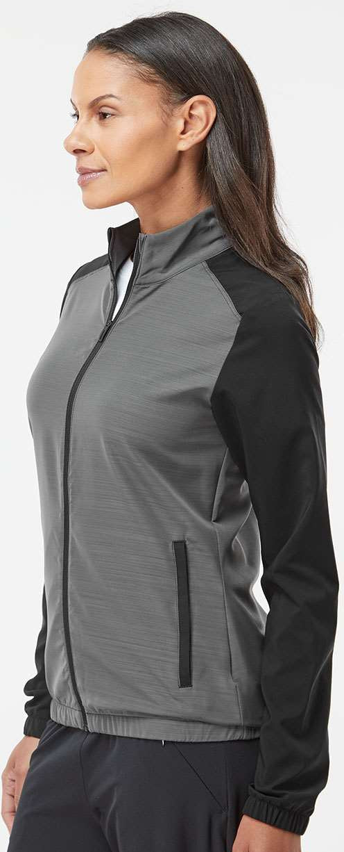 no-logo Adidas Ladies Heather Block Full-Zip Wind Jacket-Outerwear-Adidas-Thread Logic