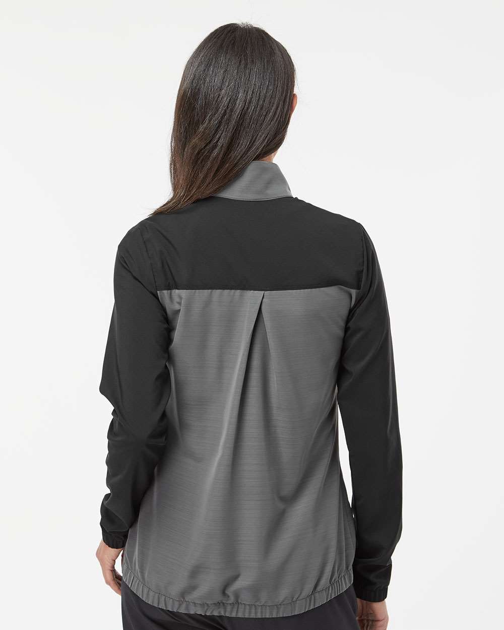 no-logo Adidas Ladies Heather Block Full-Zip Wind Jacket-Outerwear-Adidas-Thread Logic