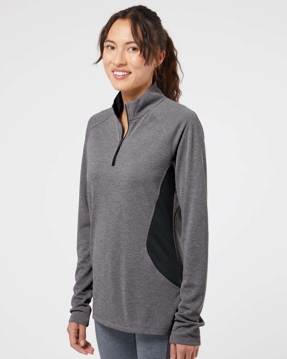 no-logo Adidas Ladies Lightweight QuarterZip Pullover-Ladies Layering-Adidas-Thread Logic