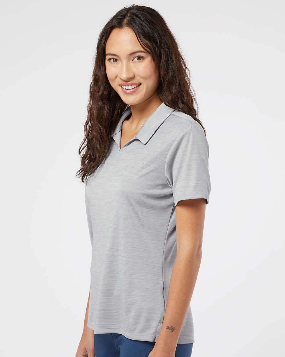 no-logo Adidas Ladies Mélange Polo-Ladies Polos-Adidas-Thread Logic