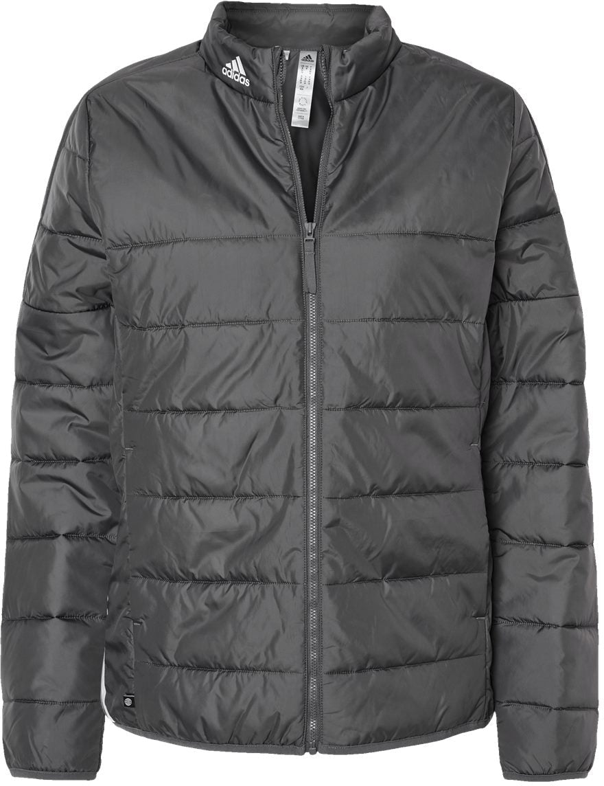 Adidas Ladies Puffer Jacket-Apparel-Adidas-Grey Five-S-Thread Logic