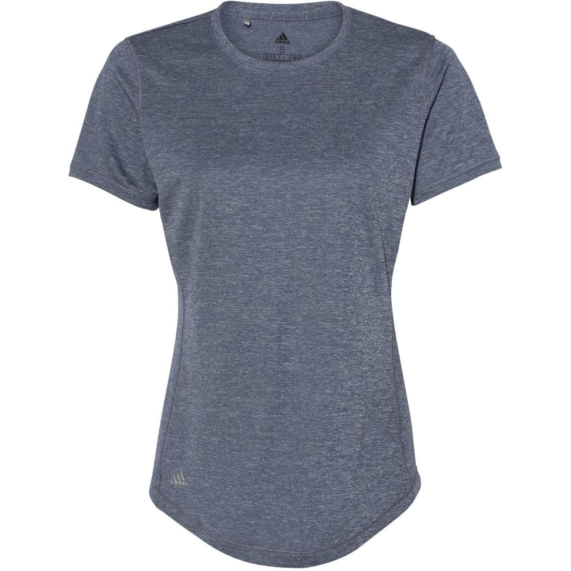 no-logo Adidas Women's Sport TShirt-Polos-Adidas-Collegiate Navy Heather-S-Thread Logic