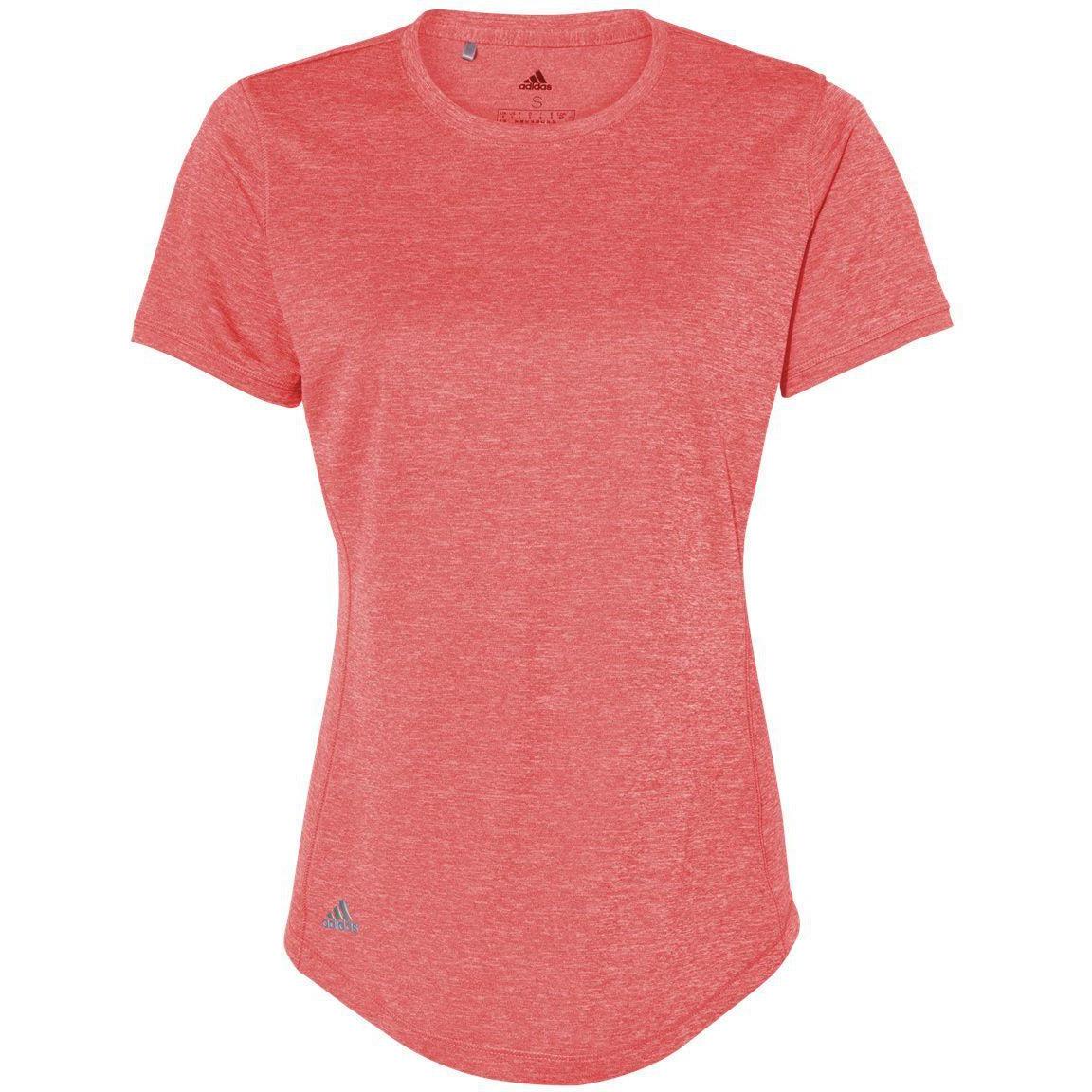 no-logo Adidas Women's Sport TShirt-Polos-Adidas-Power Red Heather-S-Thread Logic