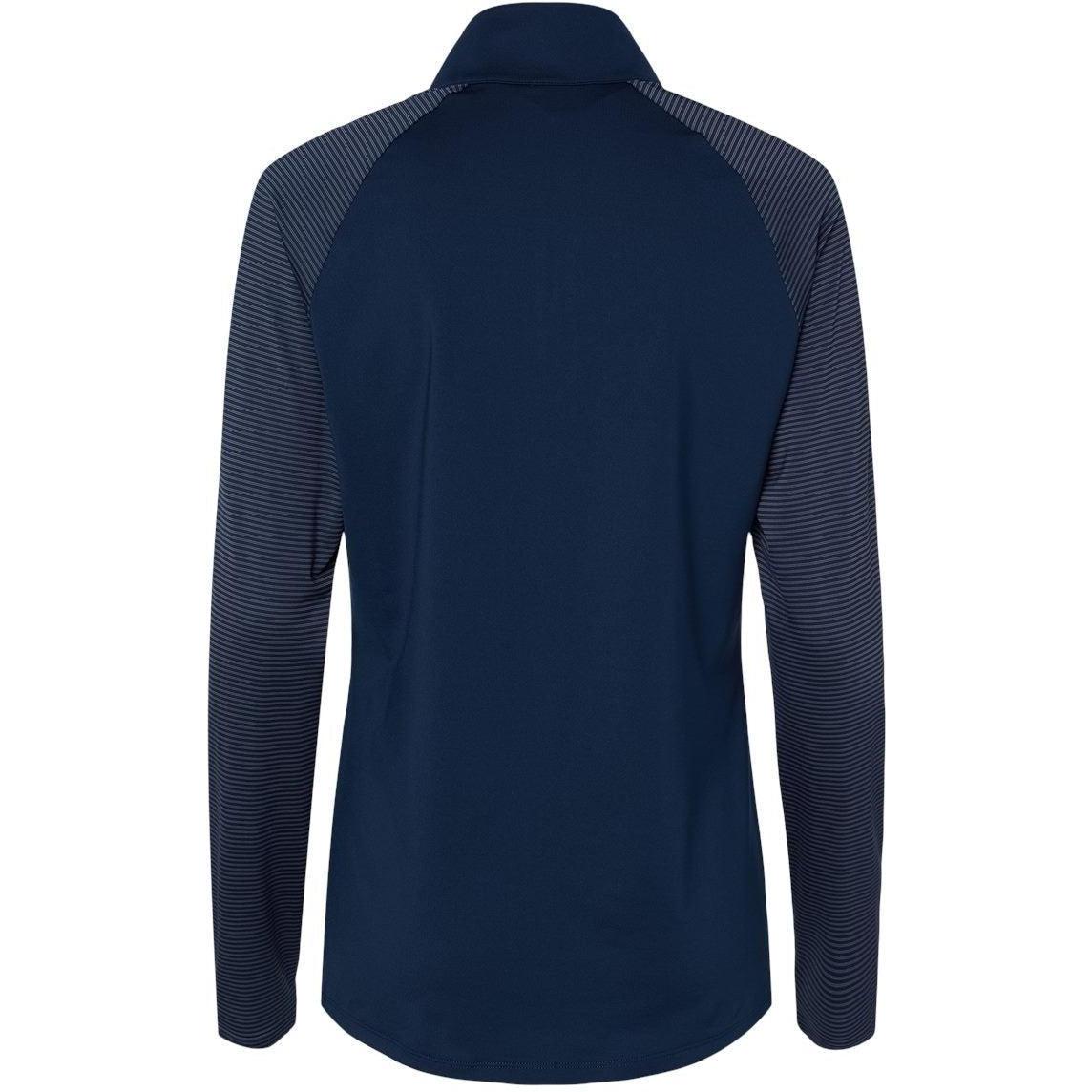 no-logo Adidas Ladies Stripe Block Quarter-Zip Pullover-Athletics-Adidas-Thread Logic