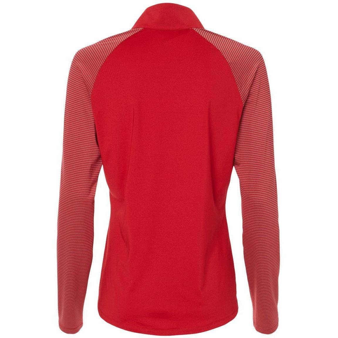 no-logo Adidas Ladies Stripe Block Quarter-Zip Pullover-Athletics-Adidas-Thread Logic